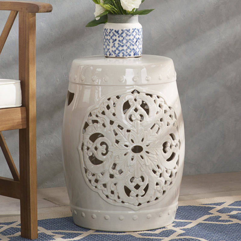 Three Posts Nagle Flora Garden Stool & Reviews Wayfair
